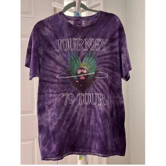 Journey Tie-Dye Purple T-Shirt Scarab Graphic Multi-Color Unisex L - Picture 1 of 4